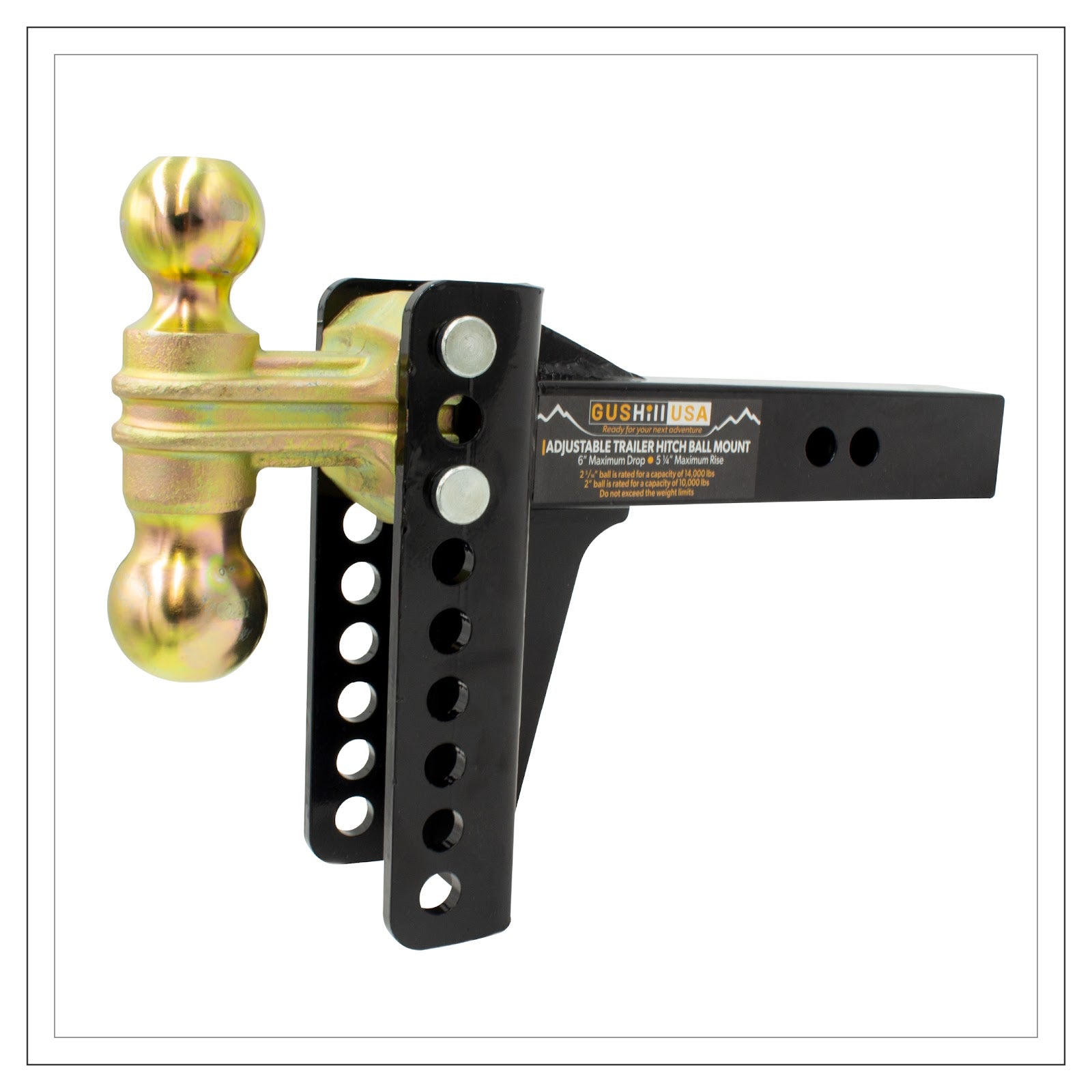 Adjustable Trailer Hitch Ball Mount-GH45900