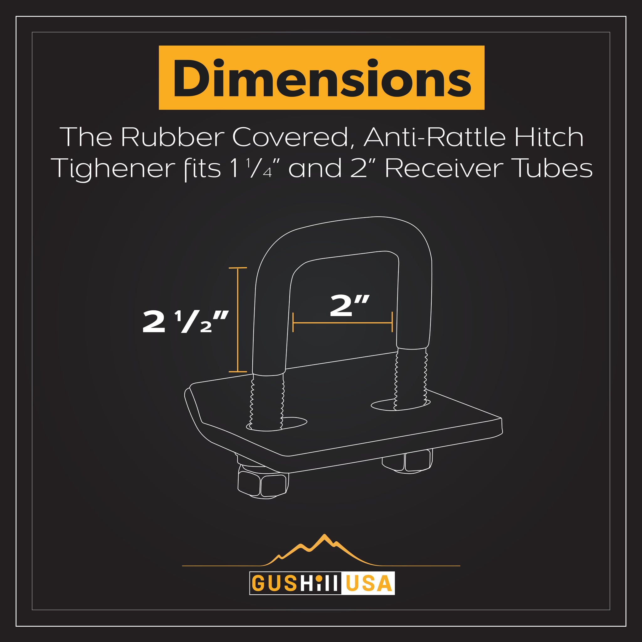 Heavy Duty Hitch Tightener- Rubber Coated Steel